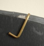 A detailed view of the mirror clip 